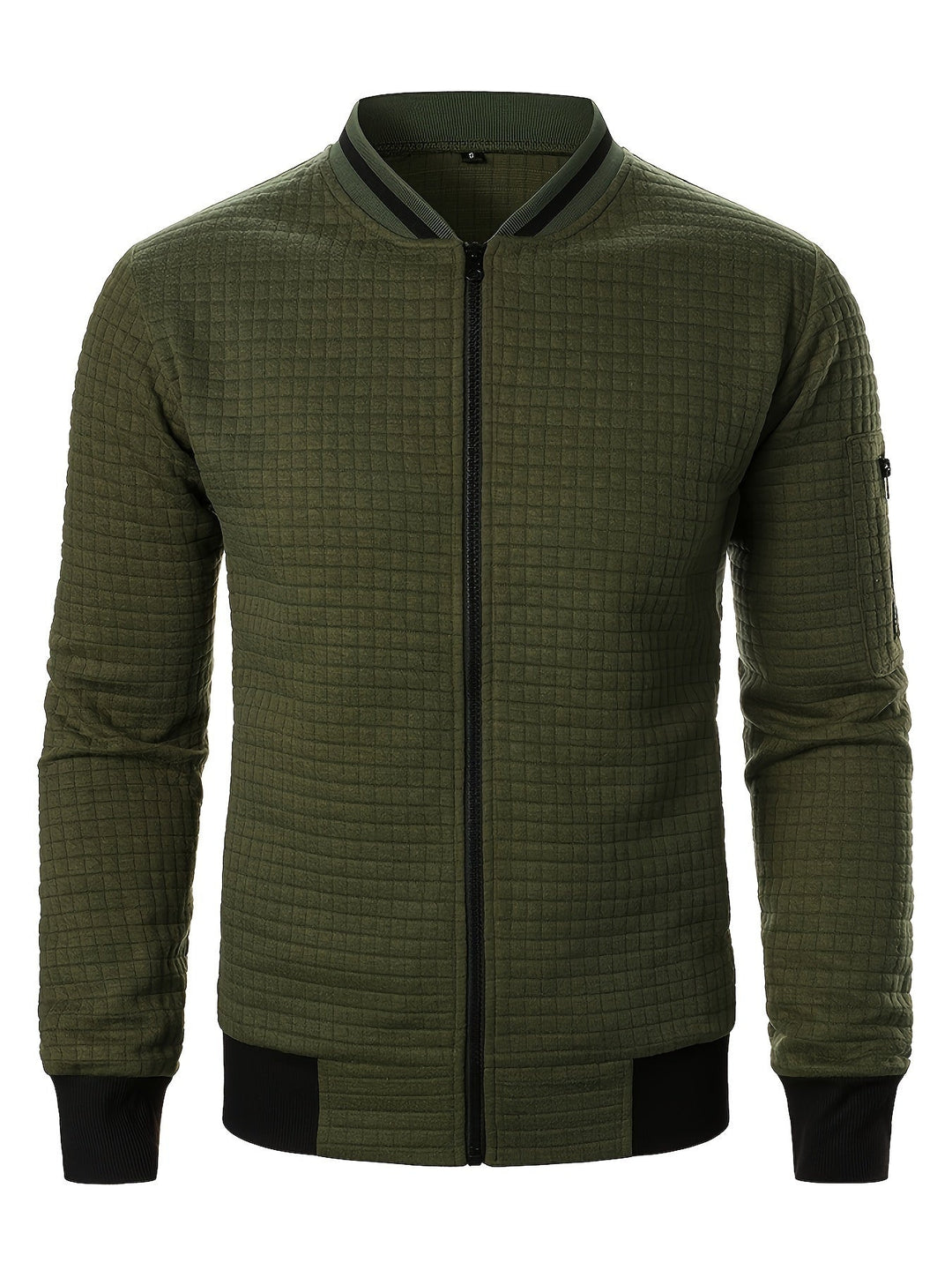 Sullivan | Textured Stand-Collar Bomber Jacket