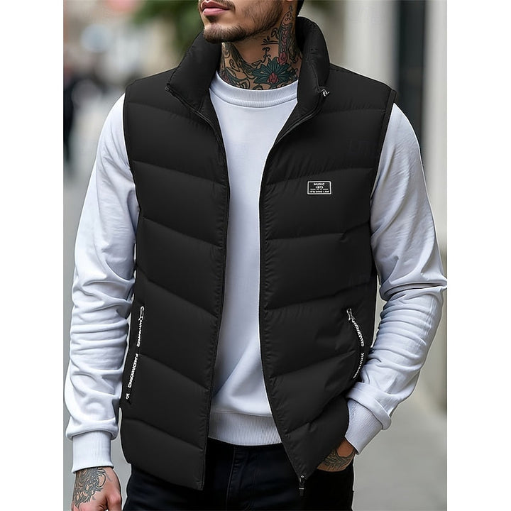Marcus | Quilted Puffer Vest with Stand Collar for Men