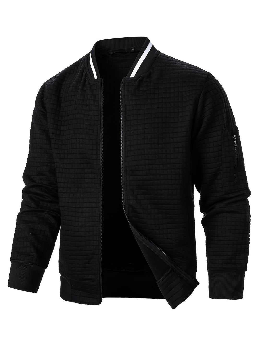 Sullivan | Textured Stand-Collar Bomber Jacket