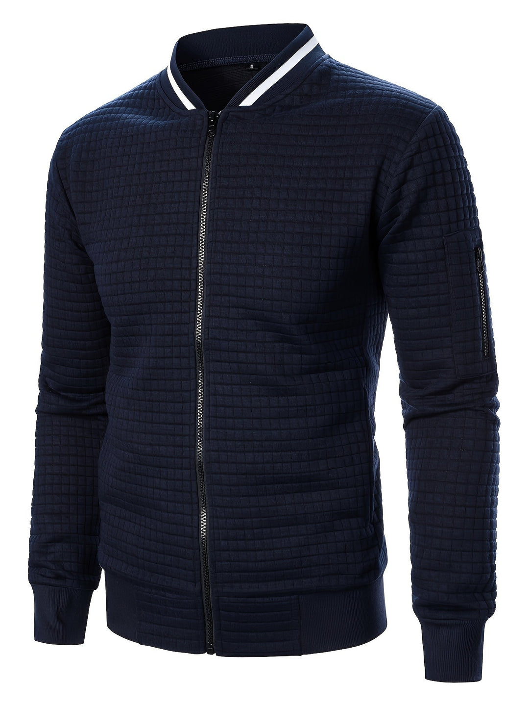 Sullivan | Textured Stand-Collar Bomber Jacket