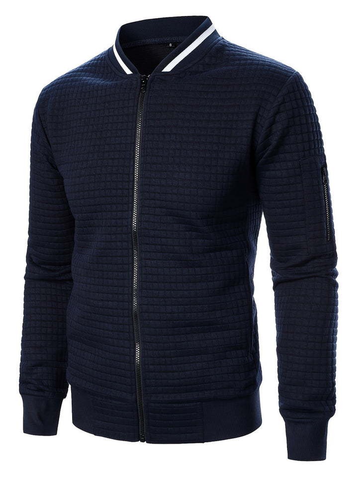 Sullivan | Textured Stand-Collar Bomber Jacket