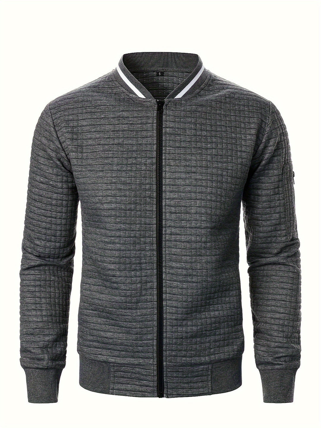 Sullivan | Textured Stand-Collar Bomber Jacket