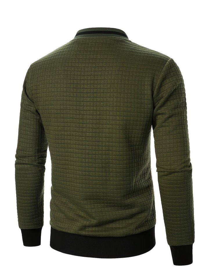 Sullivan | Textured Stand-Collar Bomber Jacket