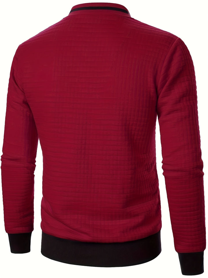 Sullivan | Textured Stand-Collar Bomber Jacket