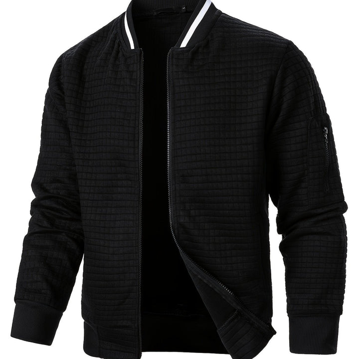 Sullivan | Textured Stand-Collar Bomber Jacket