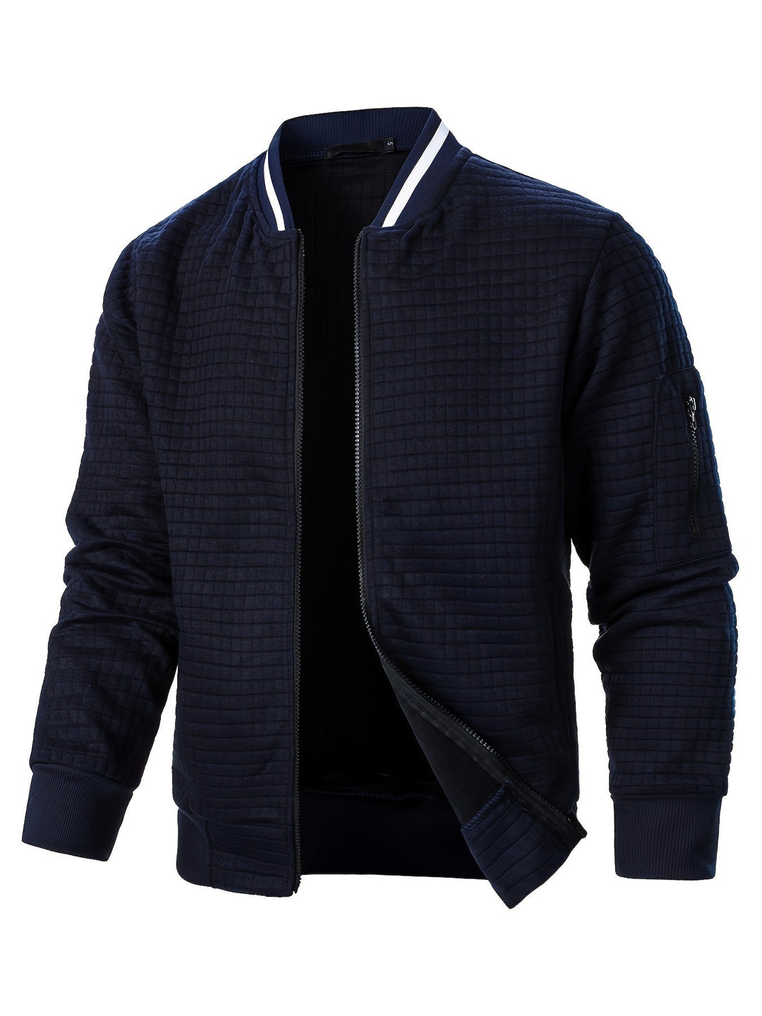 Sullivan | Textured Stand-Collar Bomber Jacket