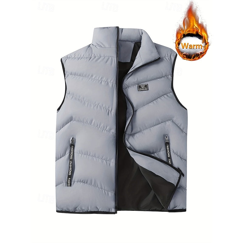 Marcus | Quilted Puffer Vest with Stand Collar for Men