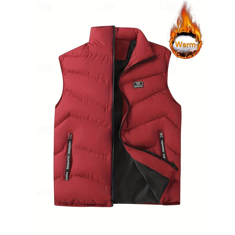 Marcus | Quilted Puffer Vest with Stand Collar for Men