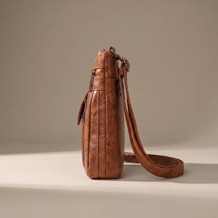 Charlotte | Classic Vintage Leather Crossbody Bag