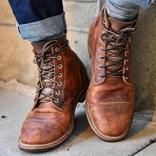 Marcus | Men's Leather Lace-Up Ankle Boots for Men