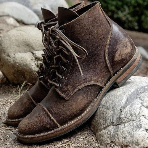 Marcus | Men's Leather Lace-Up Ankle Boots for Men
