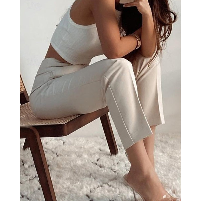 Adrienne High-Waisted Tailored Trousers for Women
