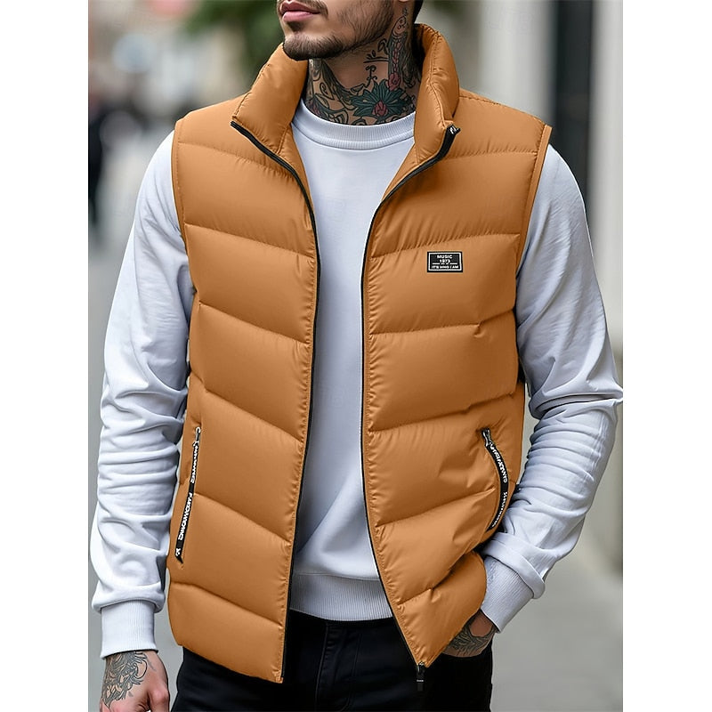 Marcus | Quilted Puffer Vest with Stand Collar for Men
