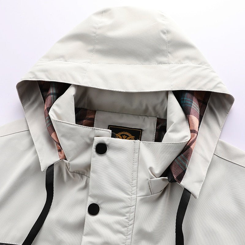 Men's Waterproof Hooded Winter Jacket with Multiple Pockets