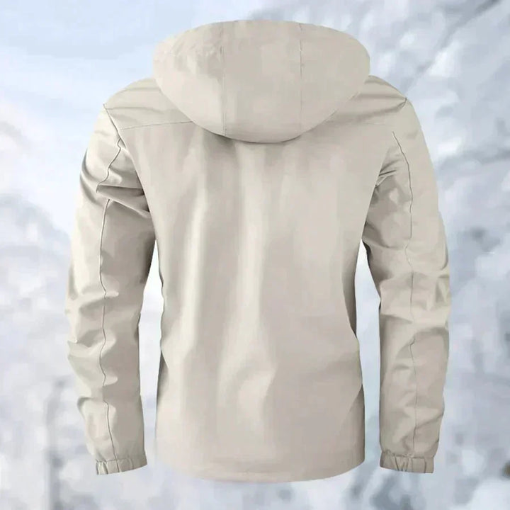Men's Waterproof Hooded Winter Jacket with Multiple Pockets