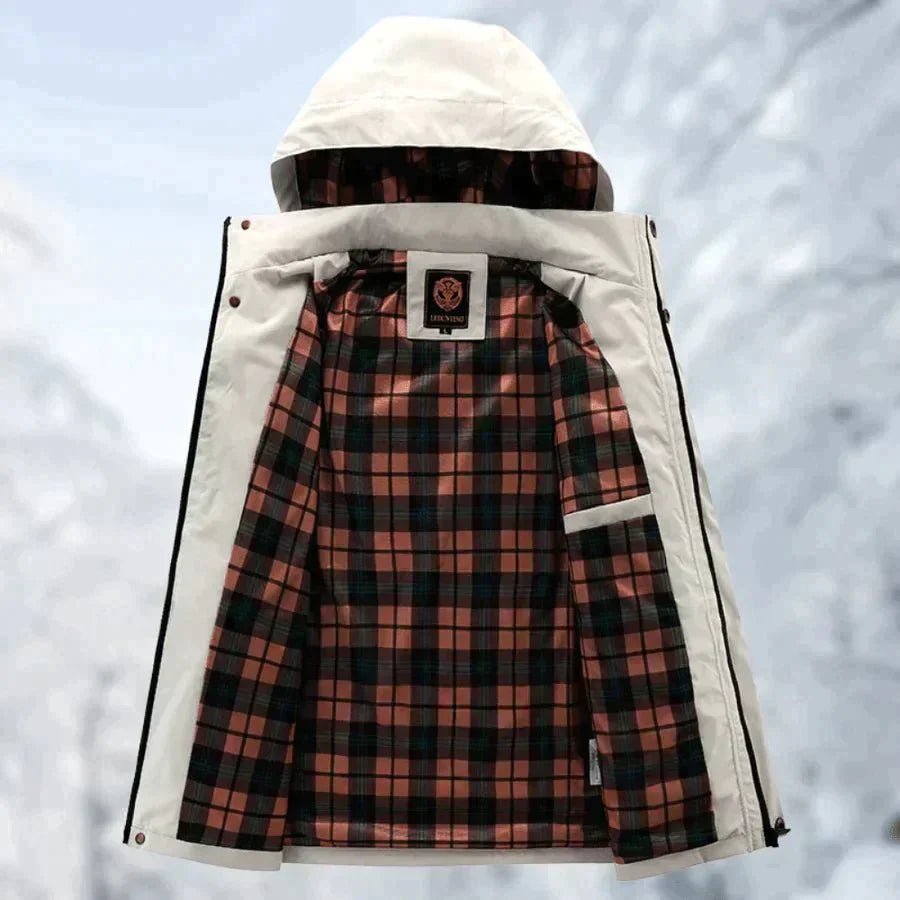 Men's Waterproof Hooded Winter Jacket with Multiple Pockets