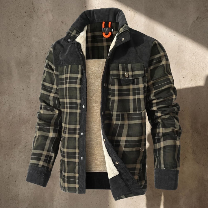 Dawson | Flannel Sherpa-Lined Plaid Shirt Jacket for Men