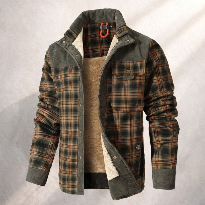 Dawson | Flannel Sherpa-Lined Plaid Shirt Jacket for Men