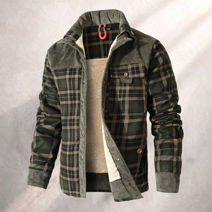 Dawson | Flannel Sherpa-Lined Plaid Shirt Jacket for Men