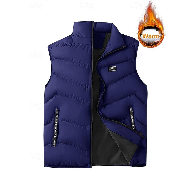 Marcus | Quilted Puffer Vest with Stand Collar for Men