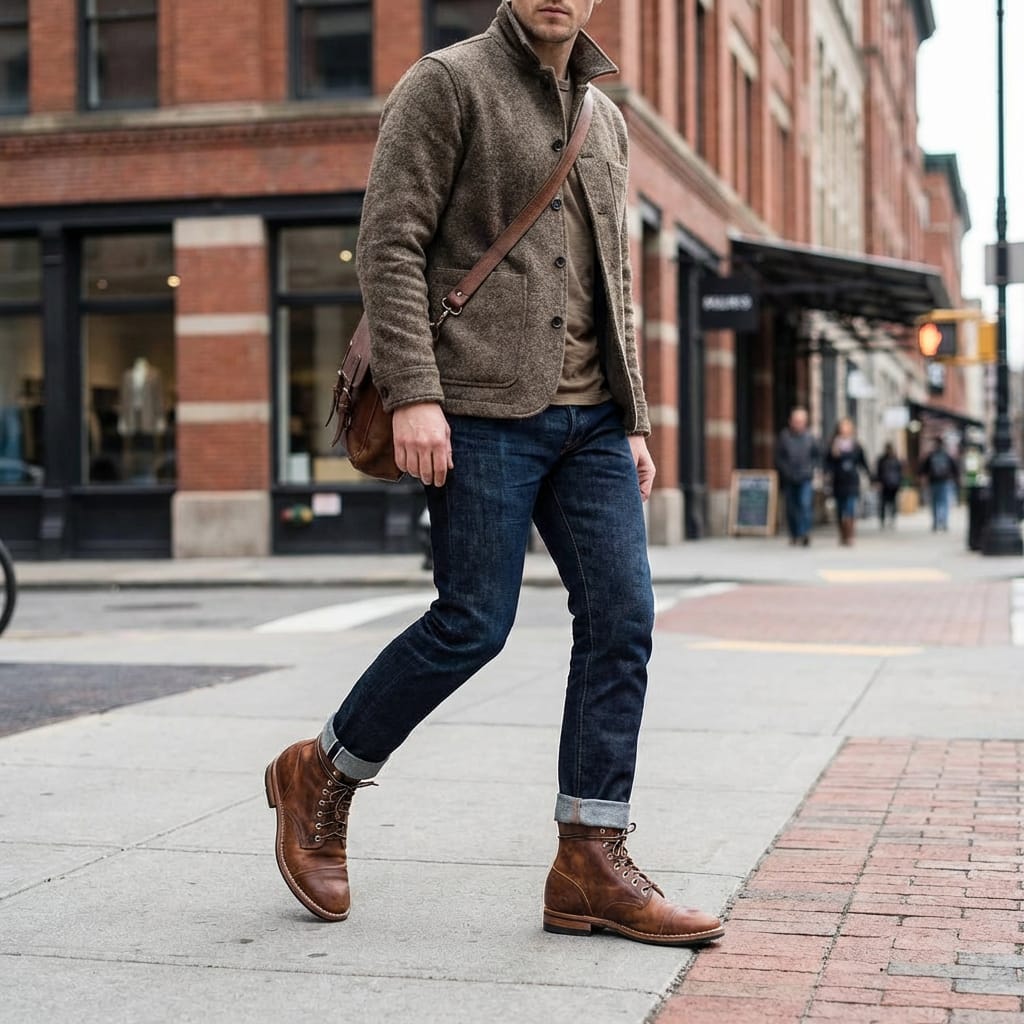 Marcus | Men's Leather Lace-Up Ankle Boots for Men
