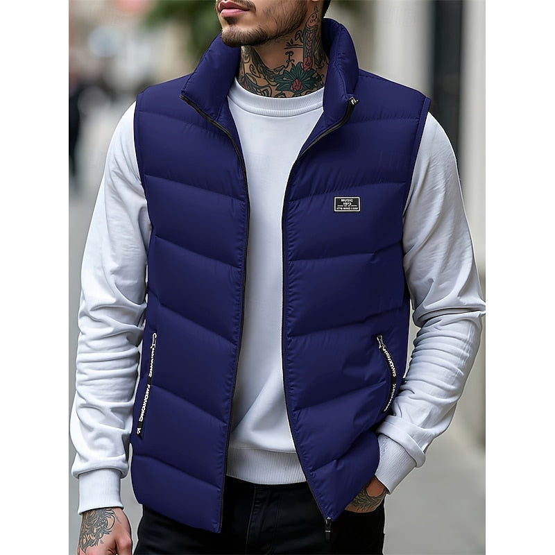 Marcus | Quilted Puffer Vest with Stand Collar for Men