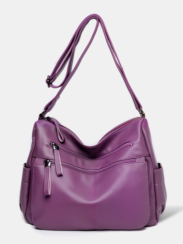 Clara Vegan Leather Shoulder Bag with Multiple Compartments