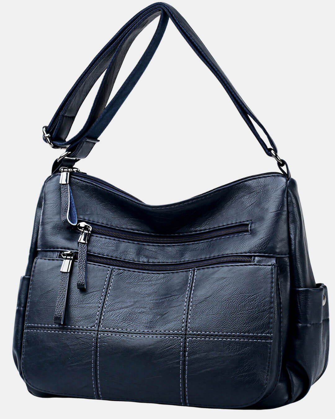 Clara Vegan Leather Shoulder Bag with Multiple Compartments