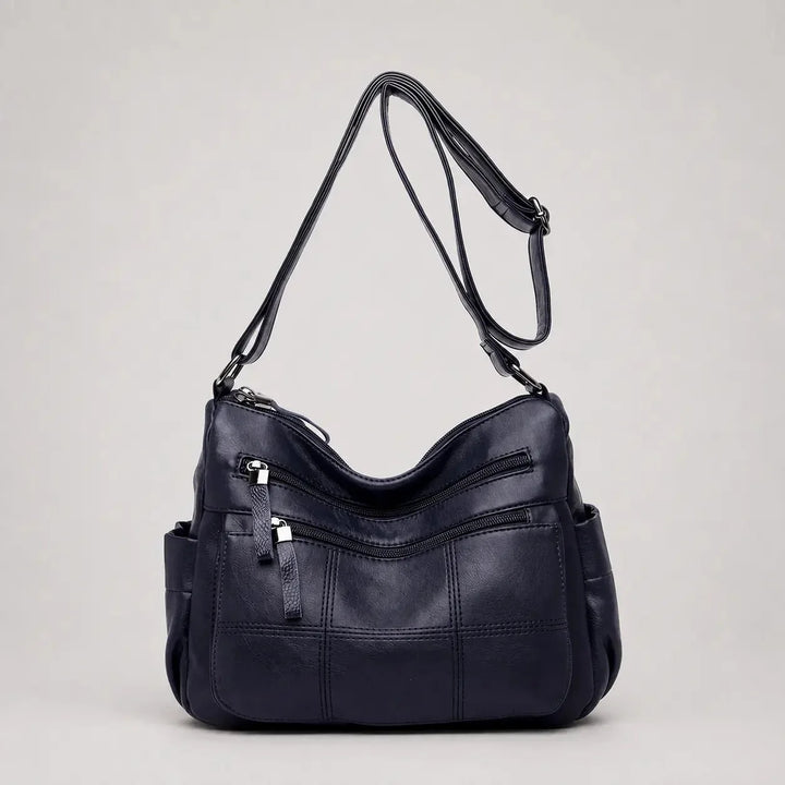 Clara Vegan Leather Shoulder Bag with Multiple Compartments