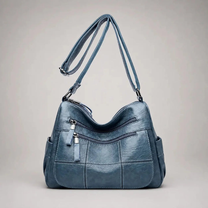 Clara Vegan Leather Shoulder Bag with Multiple Compartments