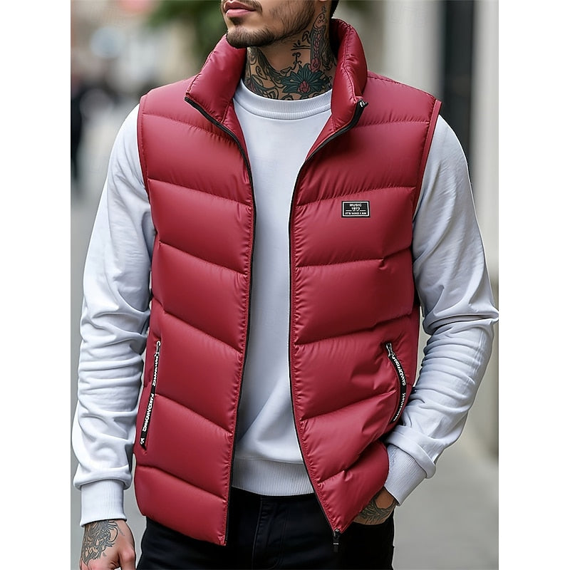 Marcus | Quilted Puffer Vest with Stand Collar for Men