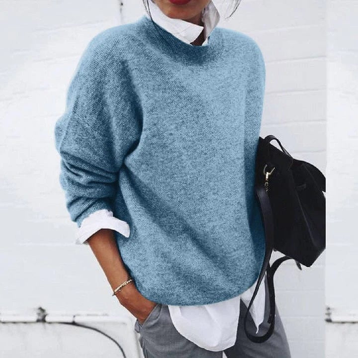 Clara | Oversized Crewneck Knit Sweater for Women