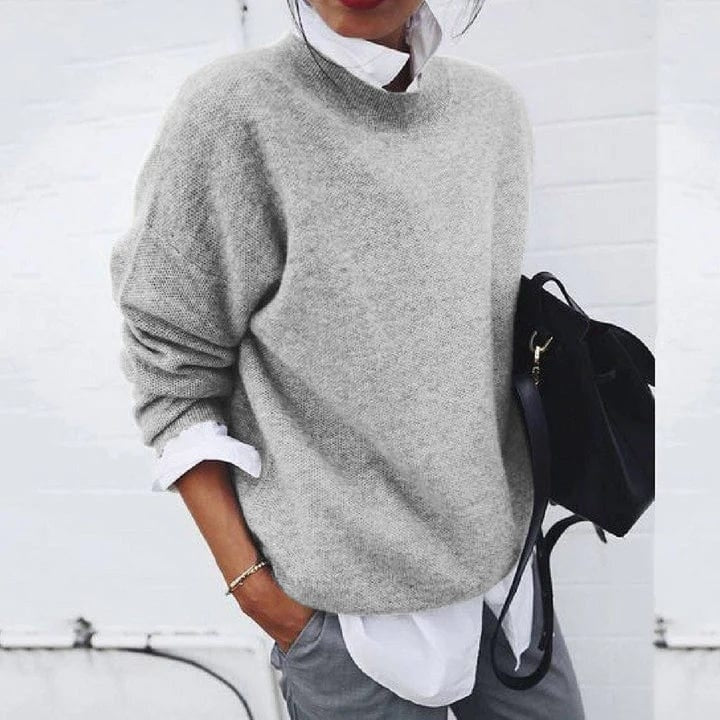 Clara | Oversized Crewneck Knit Sweater for Women