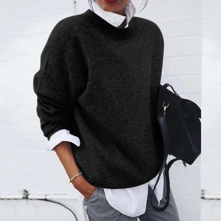 Clara | Oversized Crewneck Knit Sweater for Women