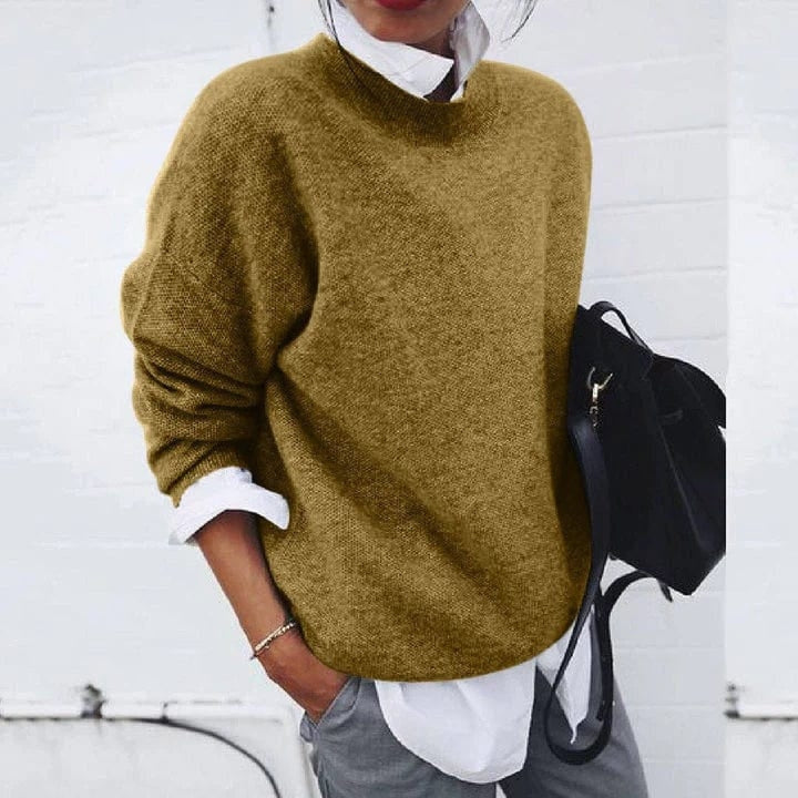 Clara | Oversized Crewneck Knit Sweater for Women