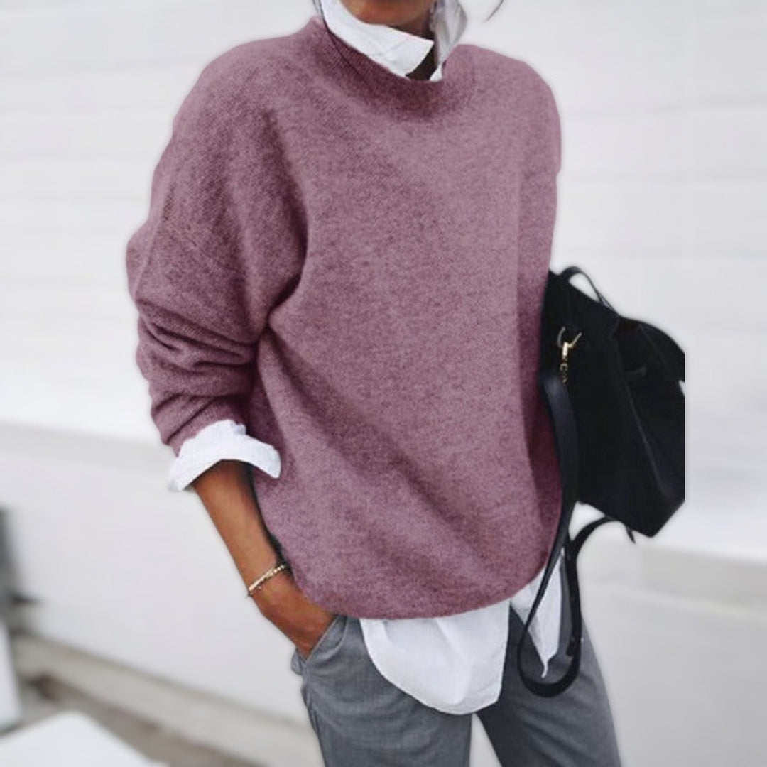 Clara | Oversized Crewneck Knit Sweater for Women
