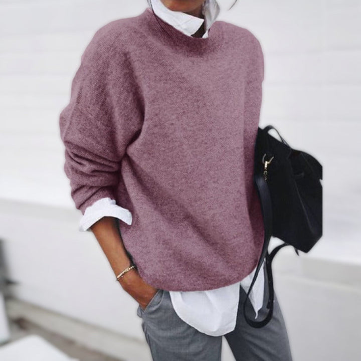 Clara | Oversized Crewneck Knit Sweater for Women