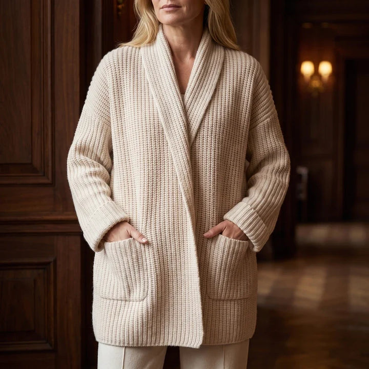 Callista Women's Chunky Knit Open-Front Longline Cardigan