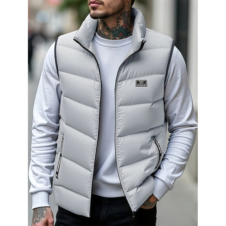 Marcus | Quilted Puffer Vest with Stand Collar for Men