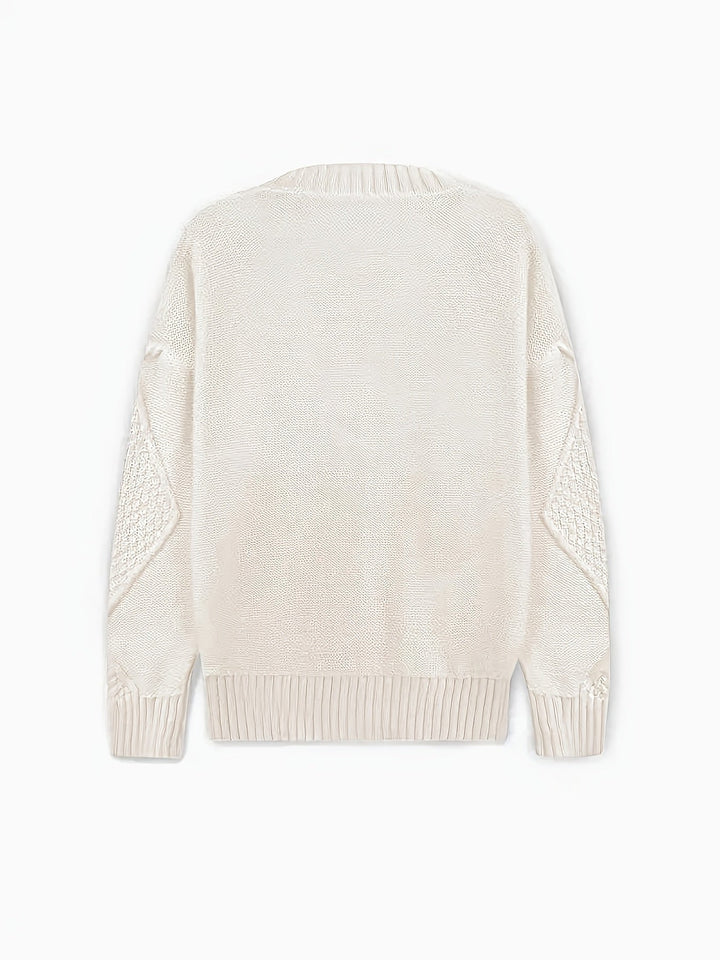 Women's Cable Knit Button-Front Cardigan in Blush Pink