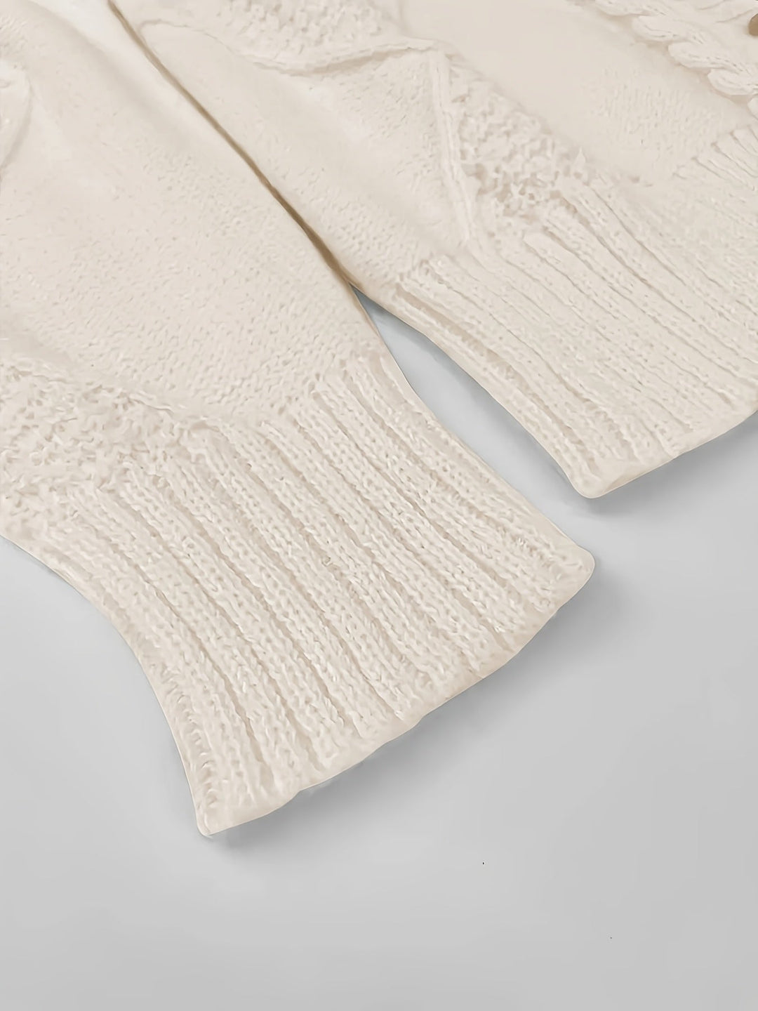 Women's Cable Knit Button-Front Cardigan in Blush Pink